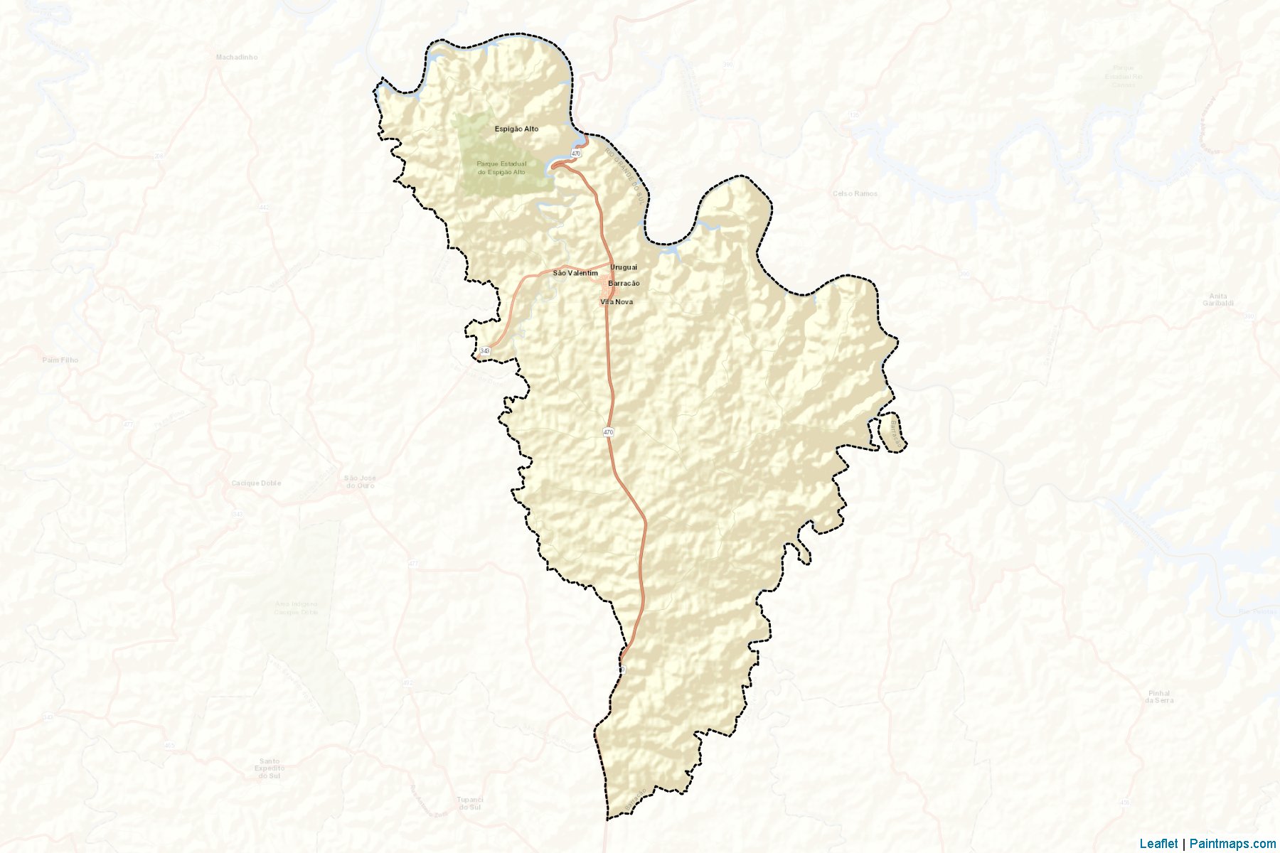 Muestras de recorte de mapas Barracao (Rio Grande Do Sul)-2