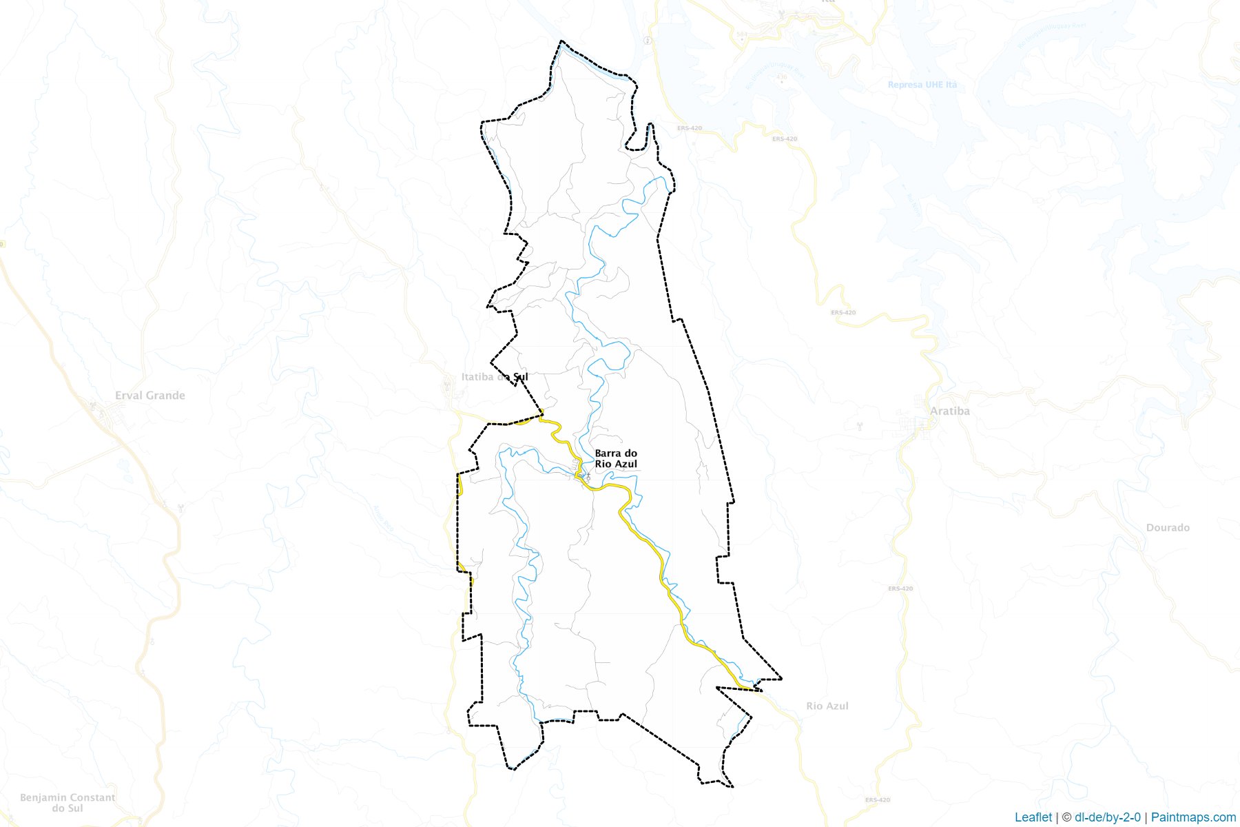 Muestras de recorte de mapas Barra do Rio Azul (Rio Grande Do Sul)-1