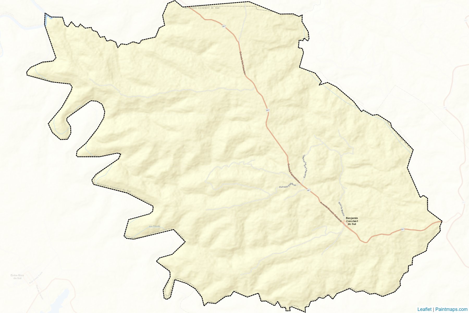 Benjamin Constant do Sul (Rio Grande Do Sul) Map Cropping Samples-2