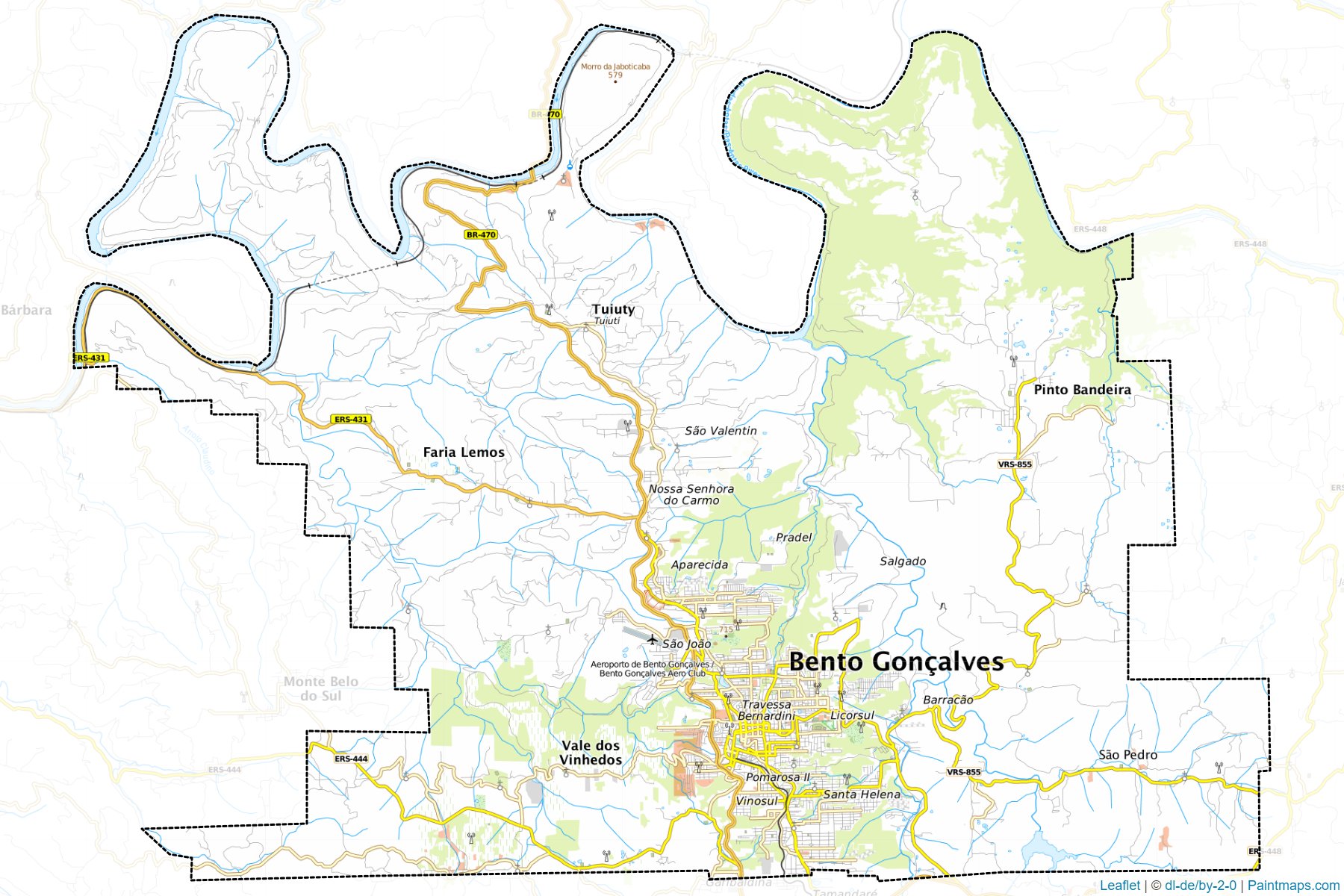 Bento Goncalves (Rio Grande Do Sul) Map Cropping Samples-1