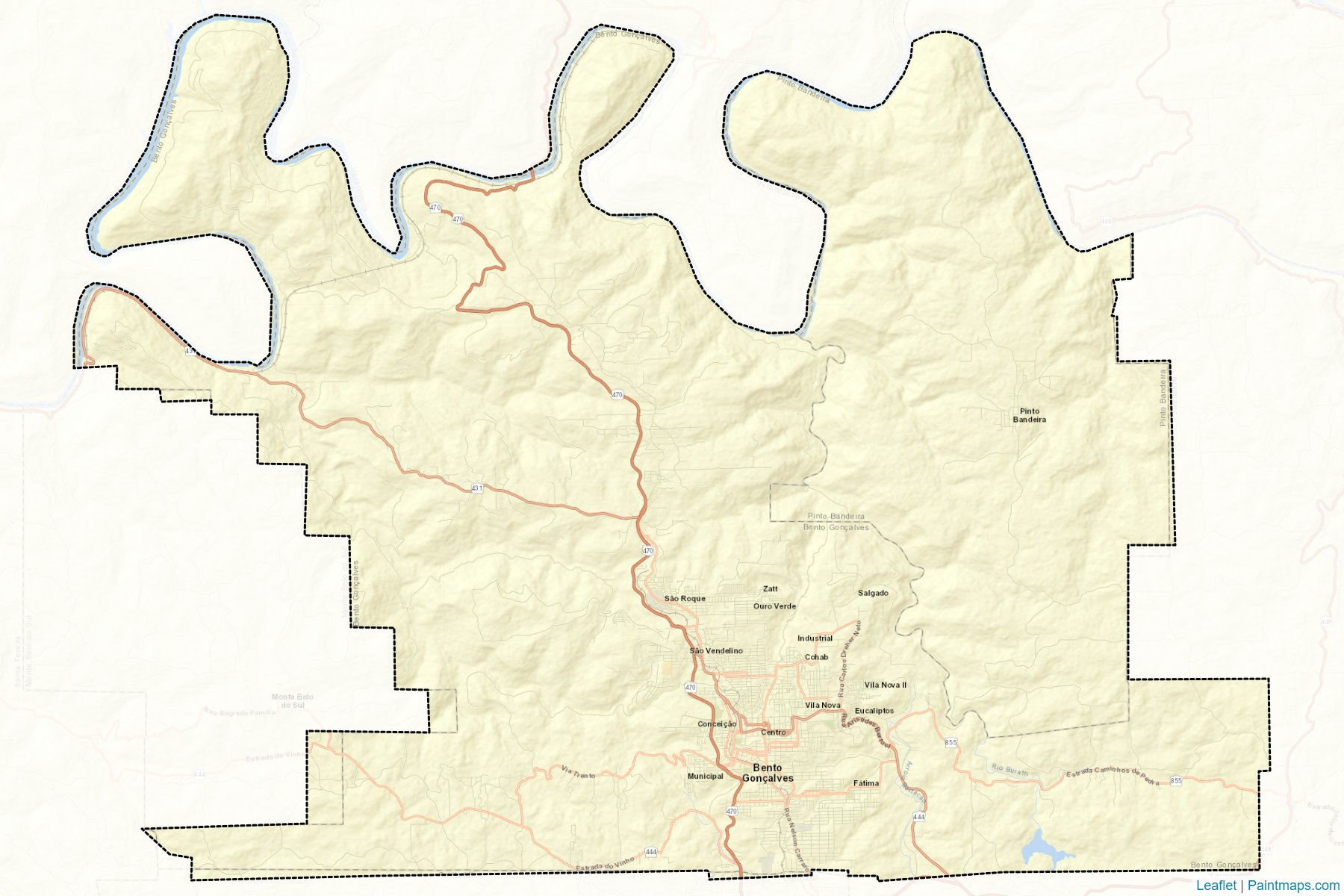 Bento Goncalves (Rio Grande Do Sul) Map Cropping Samples-2