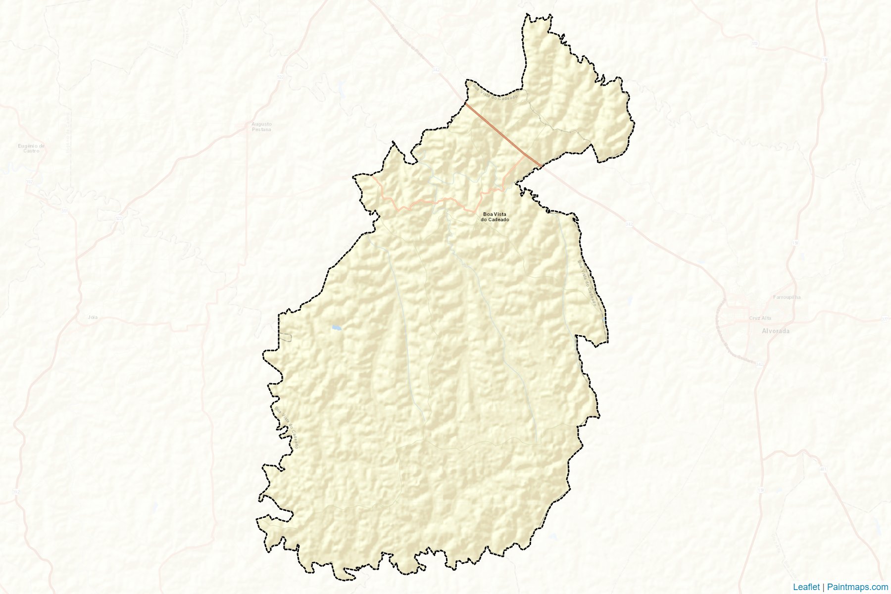 Muestras de recorte de mapas Boa Vista do Cadeado (Rio Grande Do Sul)-2