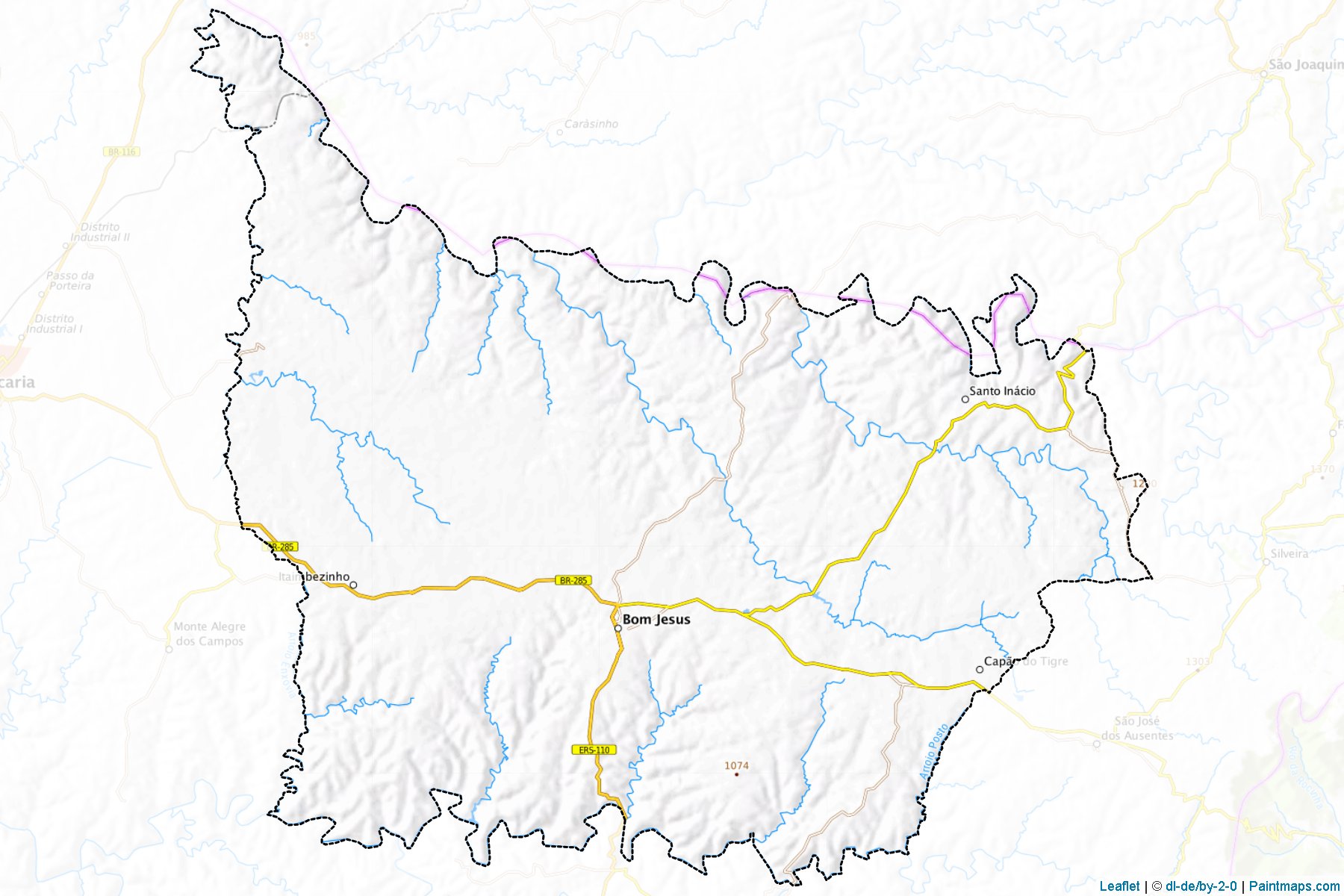 Bom Jesus (Rio Grande Do Sul) Map Cropping Samples-1