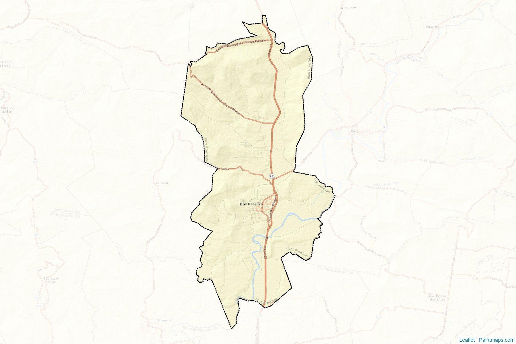 Muestras de recorte de mapas Bom Principio (Rio Grande Do Sul)-2