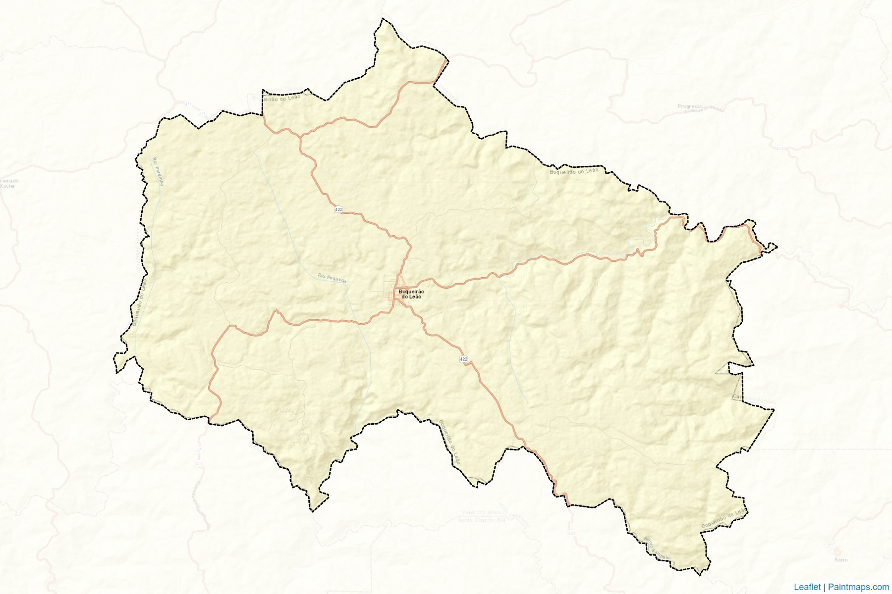 Muestras de recorte de mapas Boqueirao do Leao (Rio Grande Do Sul)-2