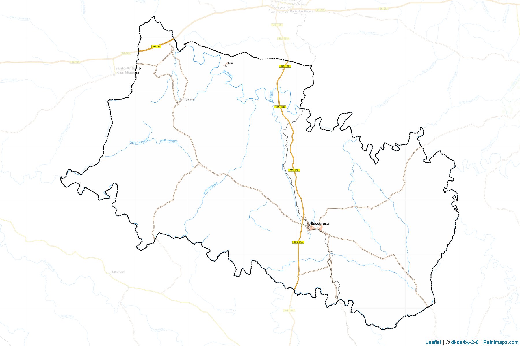 Bossoroca (Rio Grande Do Sul) Map Cropping Samples-1