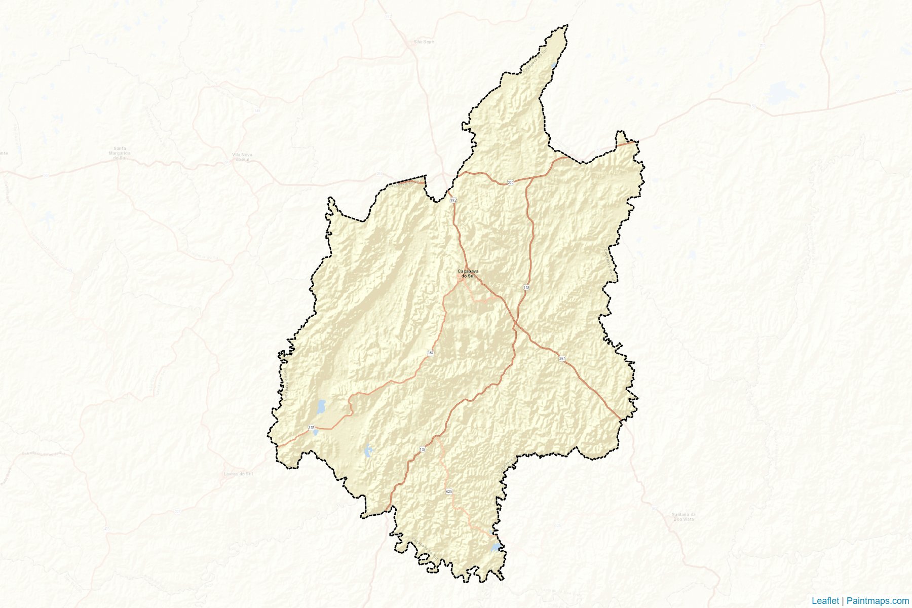 Muestras de recorte de mapas Cacapava do Sul (Rio Grande Do Sul)-2