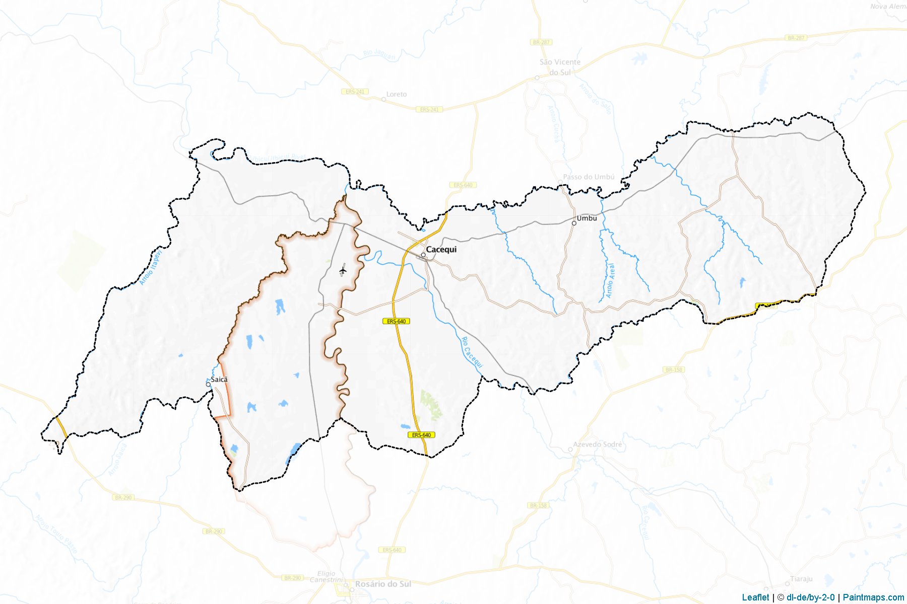 Muestras de recorte de mapas Cacequi (Rio Grande Do Sul)-1