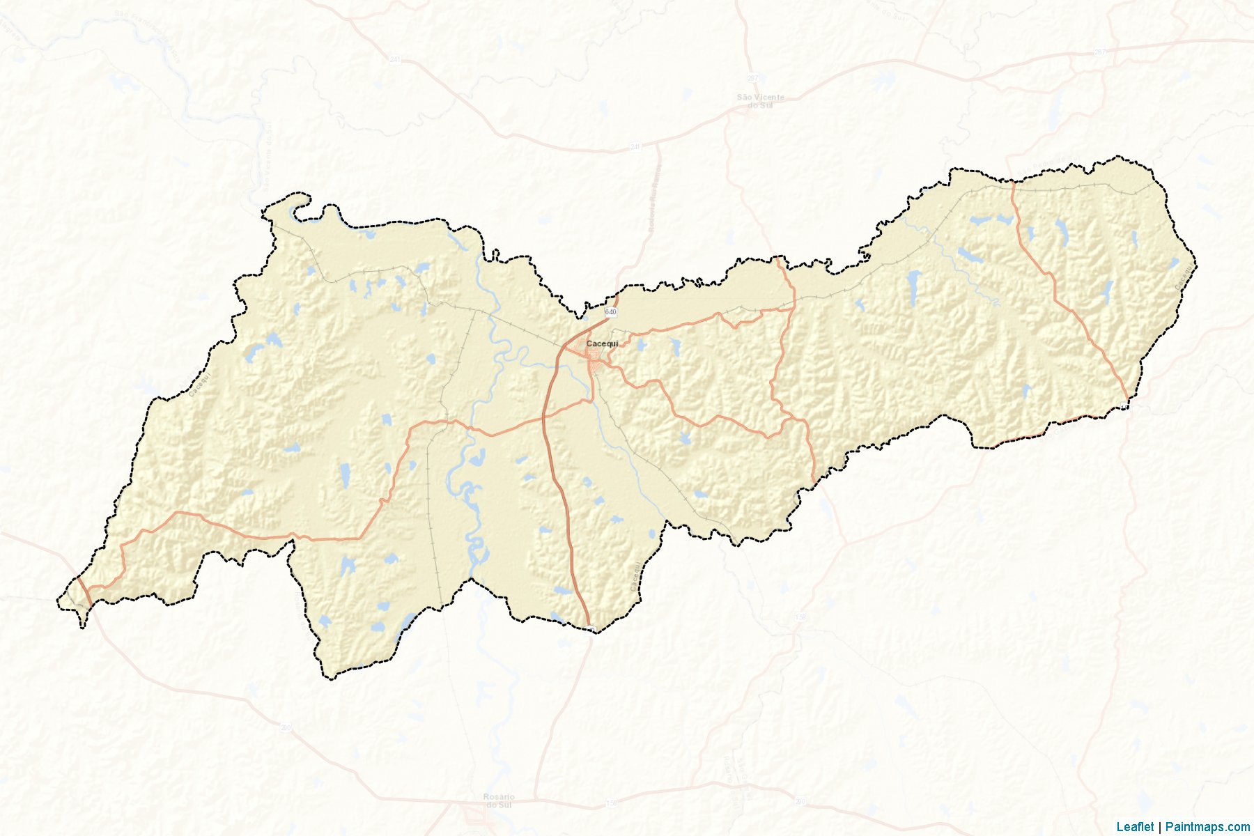 Muestras de recorte de mapas Cacequi (Rio Grande Do Sul)-2