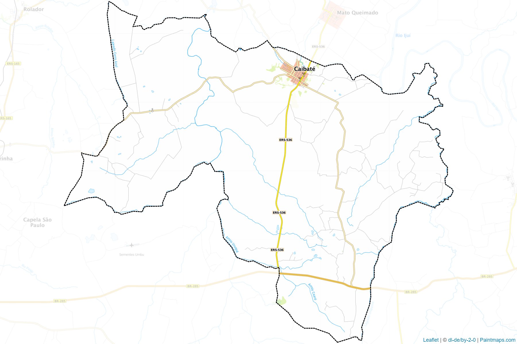 Caibate (Rio Grande Do Sul) Map Cropping Samples-1