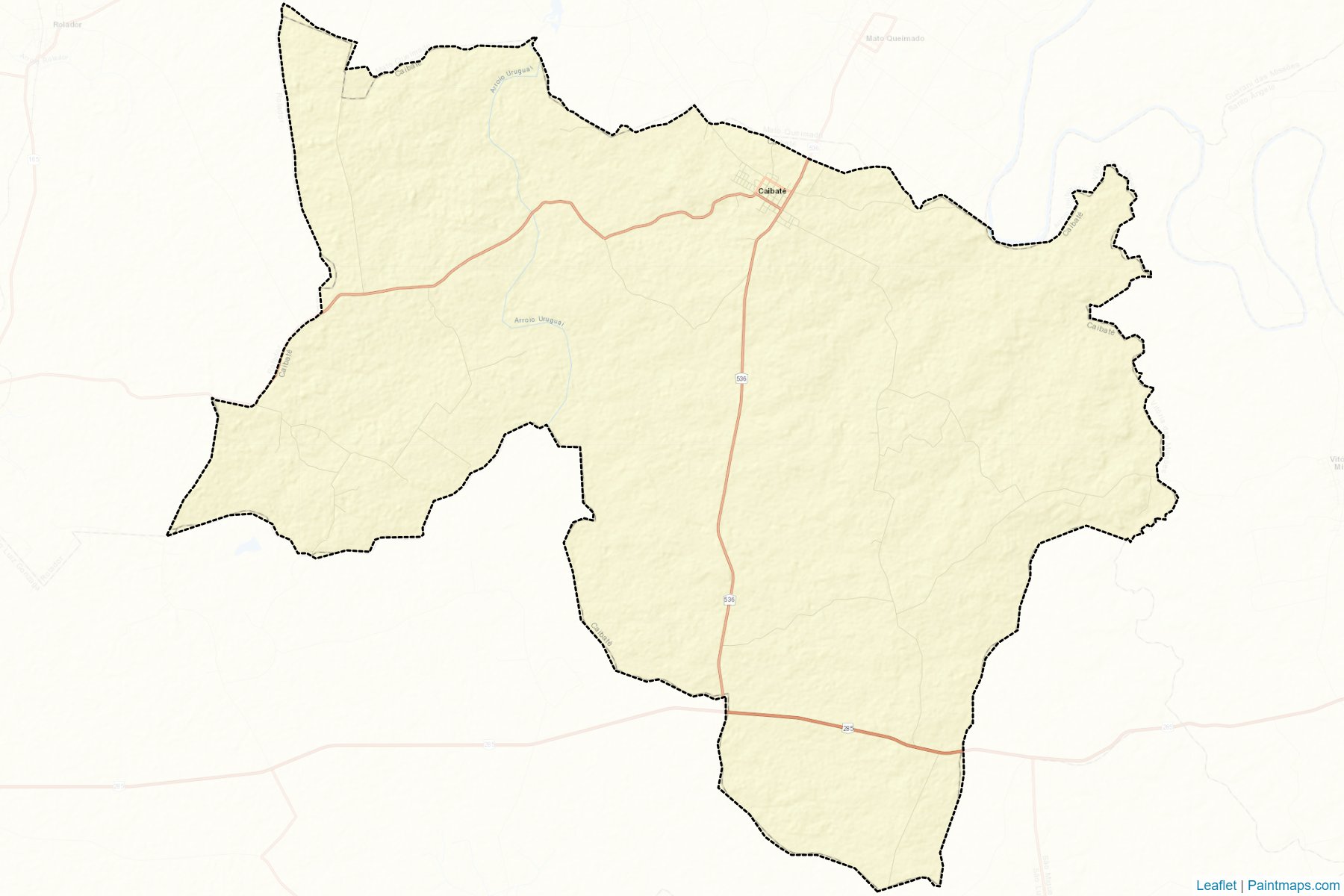 Caibate (Rio Grande Do Sul) Map Cropping Samples-2