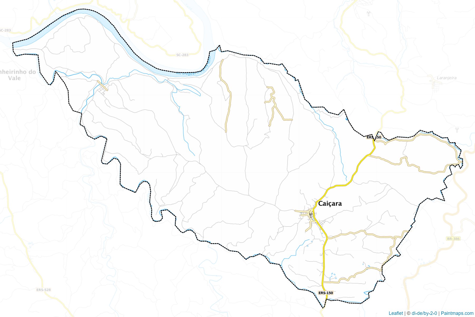 Muestras de recorte de mapas Caicara (Rio Grande Do Sul)-1