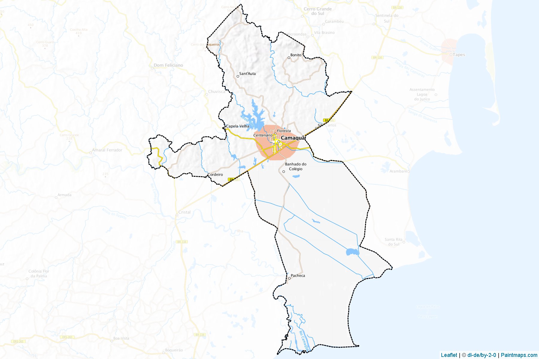 Camaqua (Rio Grande do Sul) Haritası Örnekleri-1