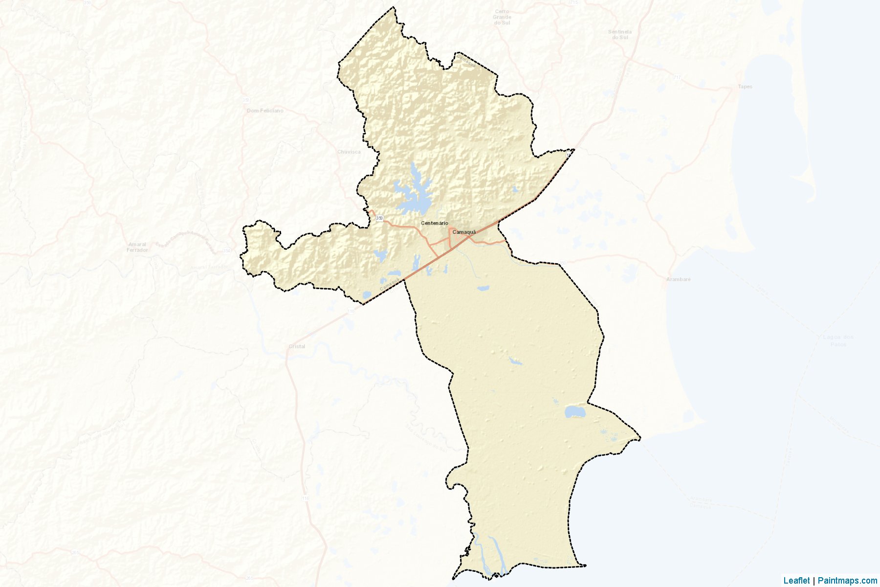 Camaqua (Rio Grande Do Sul) Map Cropping Samples-2