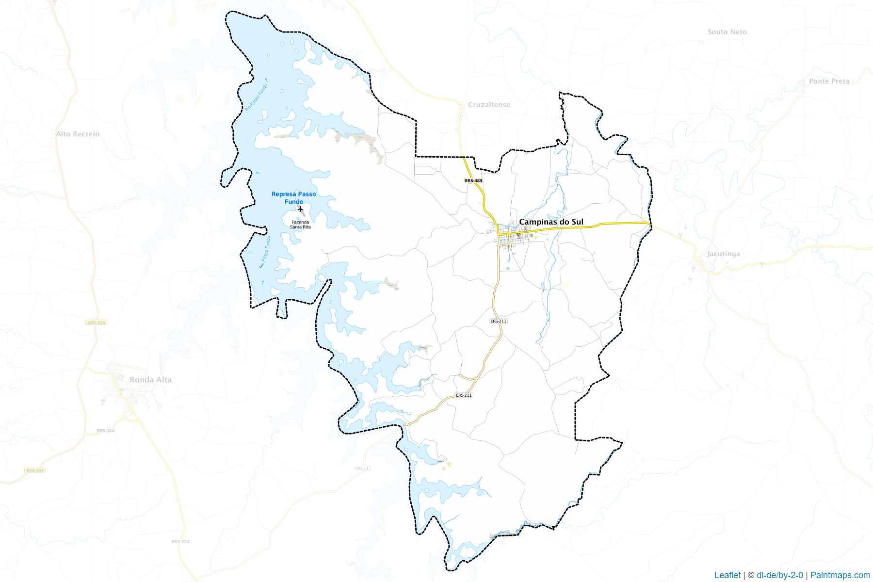 Campinas do Sul (Rio Grande Do Sul) Map Cropping Samples-1