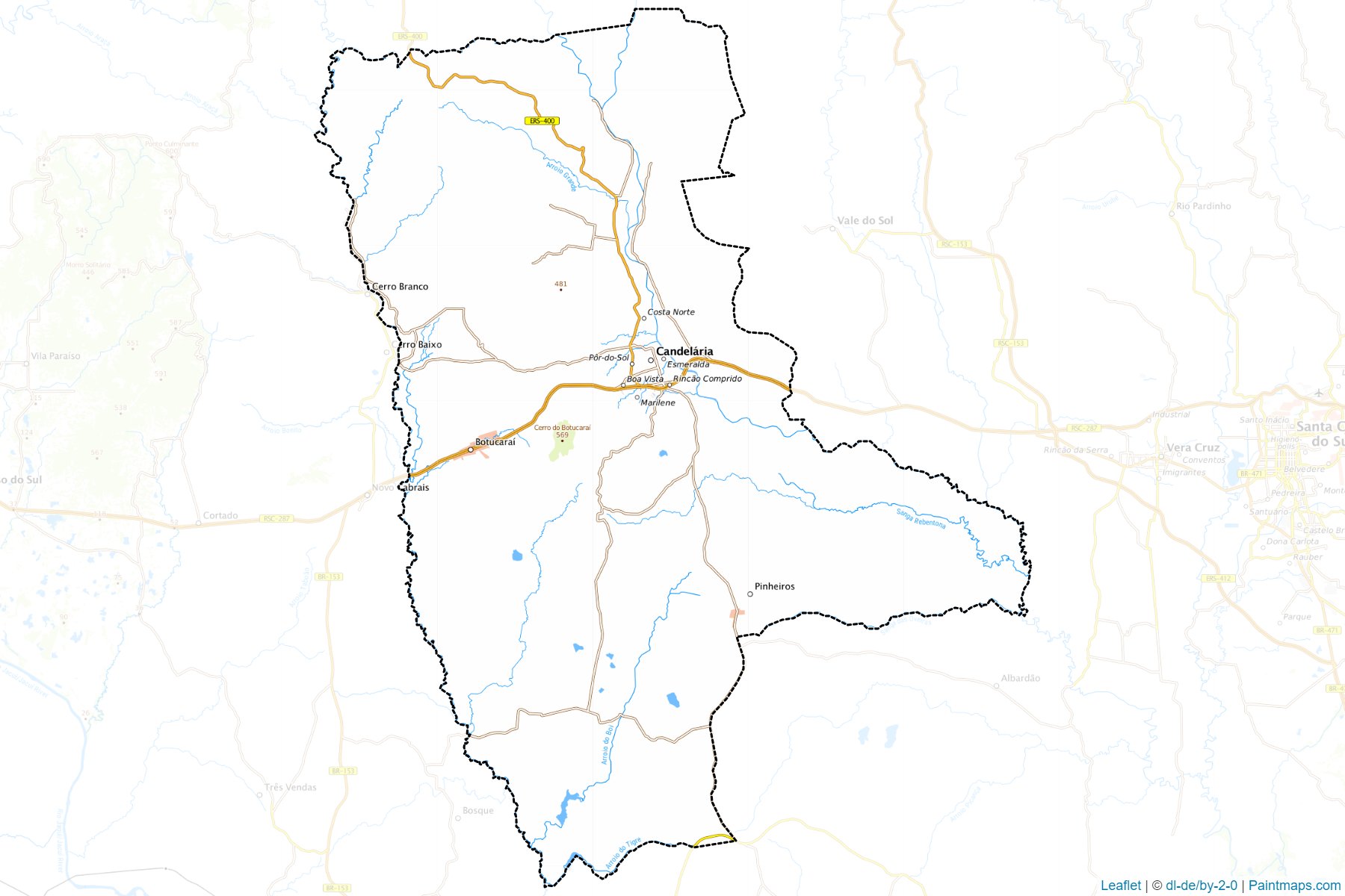 Candelaria (Rio Grande Do Sul) Map Cropping Samples-1