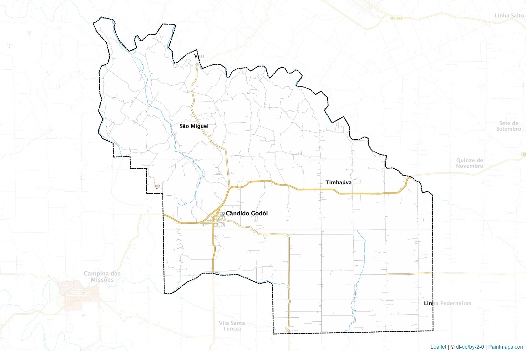 Muestras de recorte de mapas Candido Godoi (Rio Grande Do Sul)-1