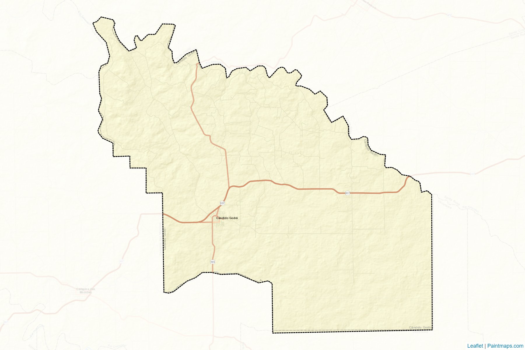 Muestras de recorte de mapas Candido Godoi (Rio Grande Do Sul)-2