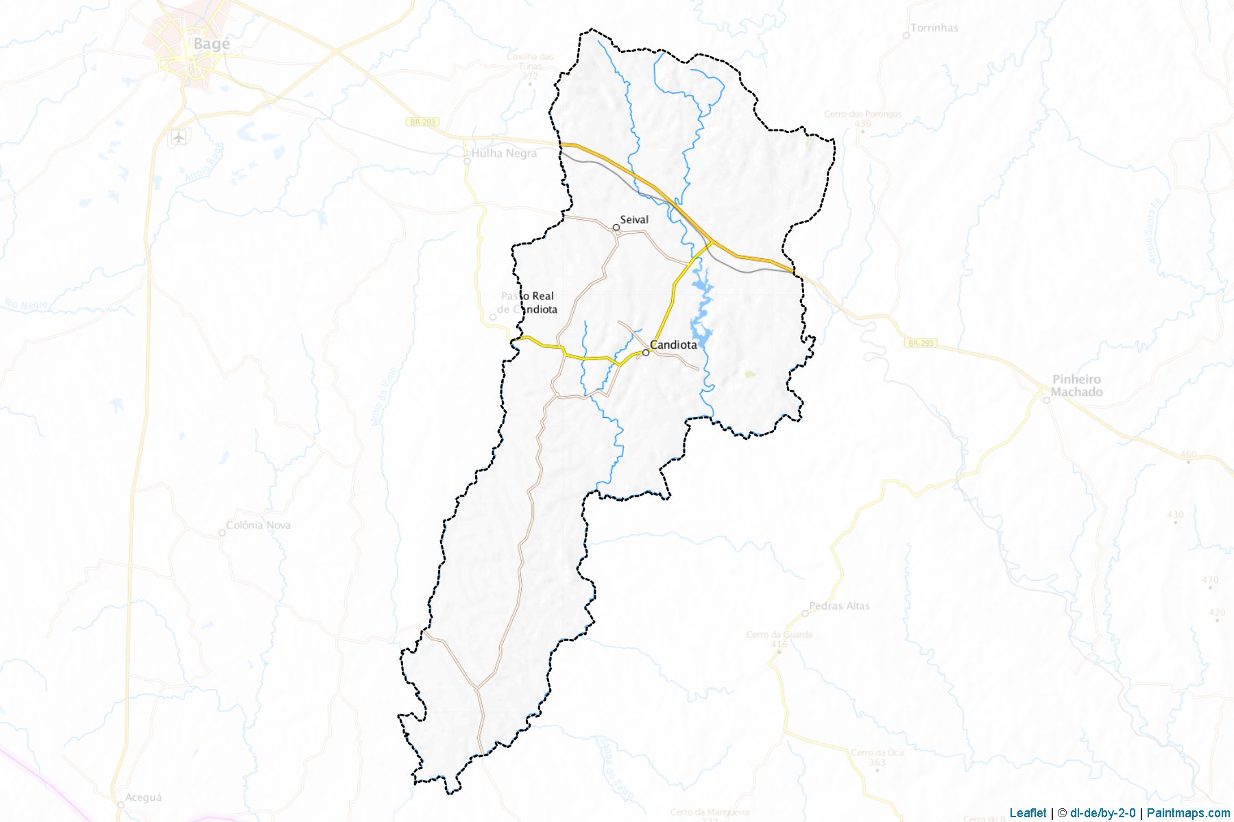 Muestras de recorte de mapas Candiota (Rio Grande Do Sul)-1