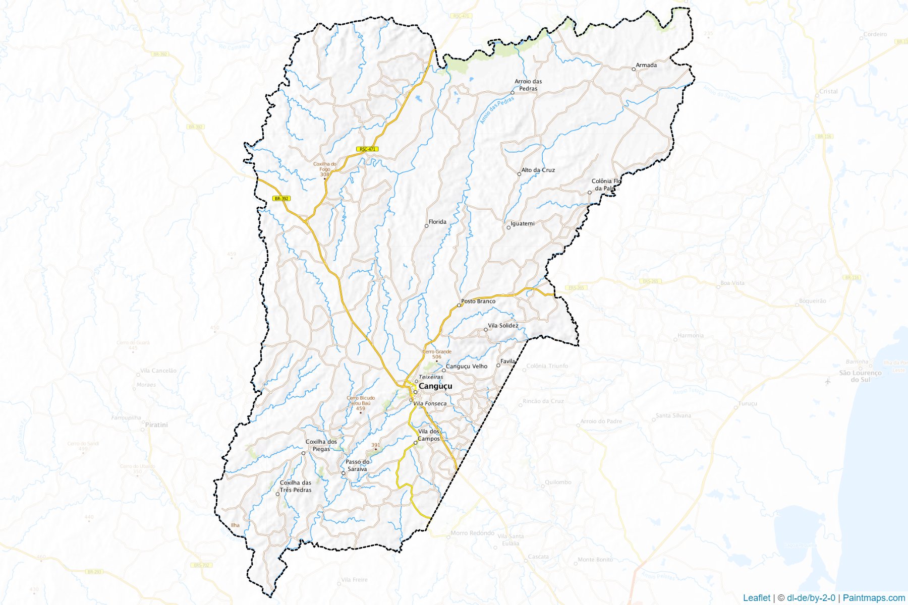 Cangucu (Rio Grande do Sul) Haritası Örnekleri-1