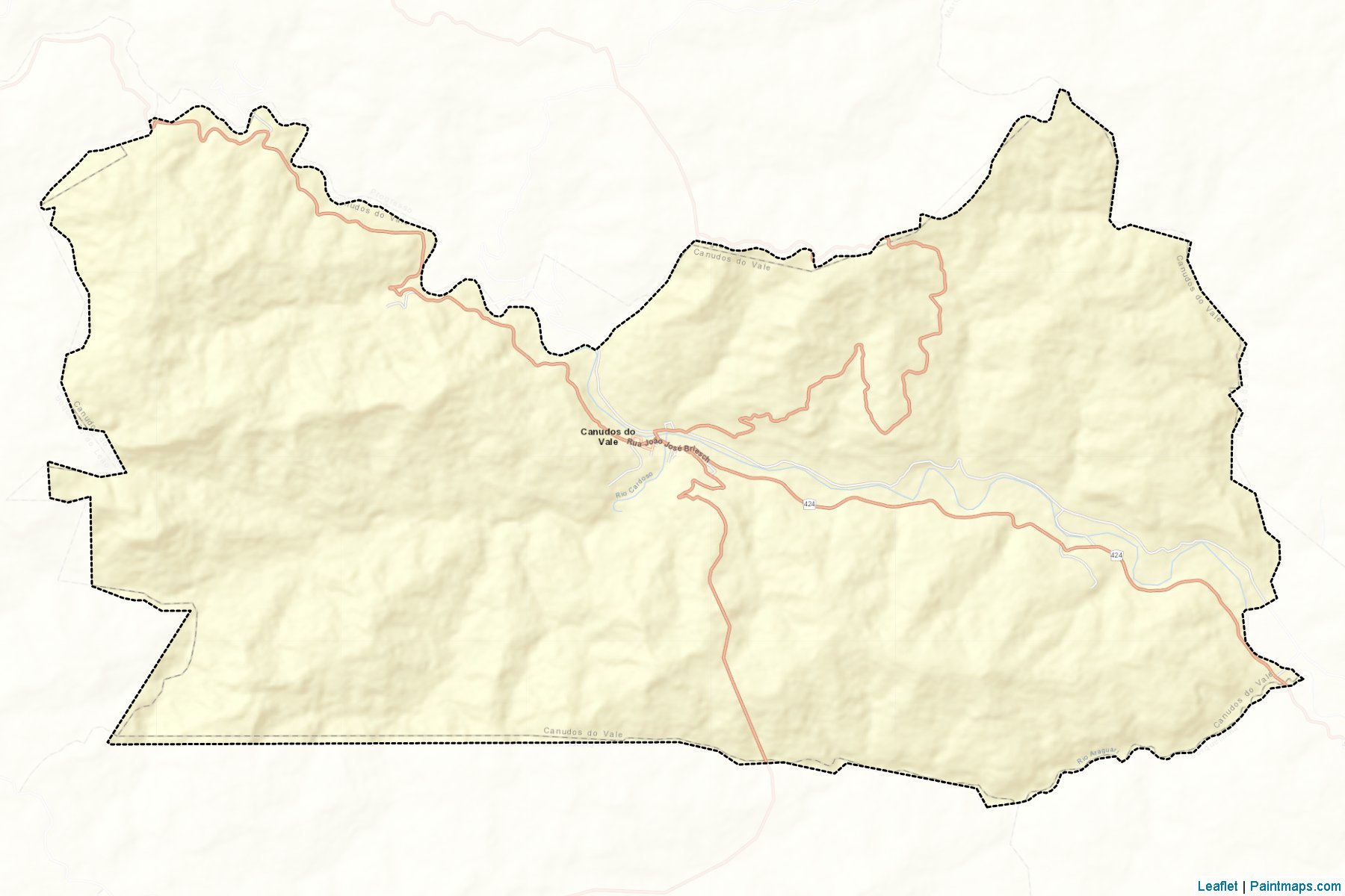 Canudos do Vale (Rio Grande Do Sul) Map Cropping Samples-2