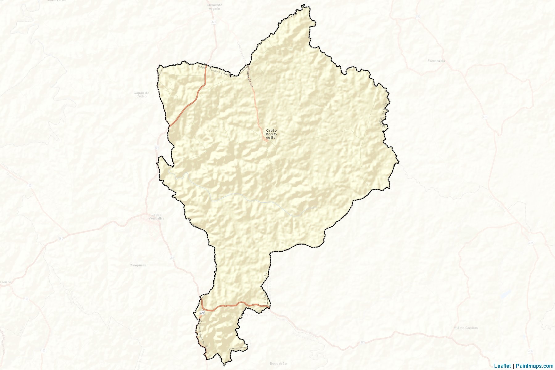 Muestras de recorte de mapas Capao Bonito do Sul (Rio Grande Do Sul)-2