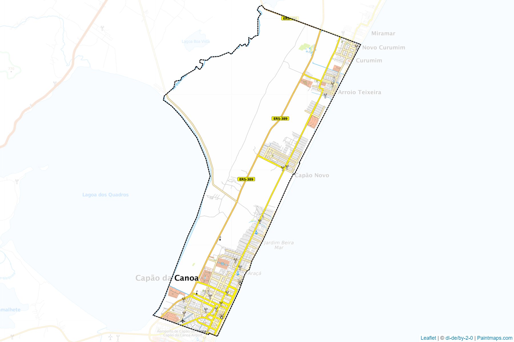 Capao da Canoa (Rio Grande Do Sul) Map Cropping Samples-1