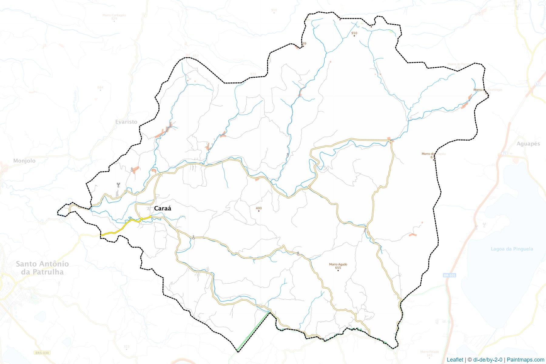 Caraa (Rio Grande do Sul) Haritası Örnekleri-1