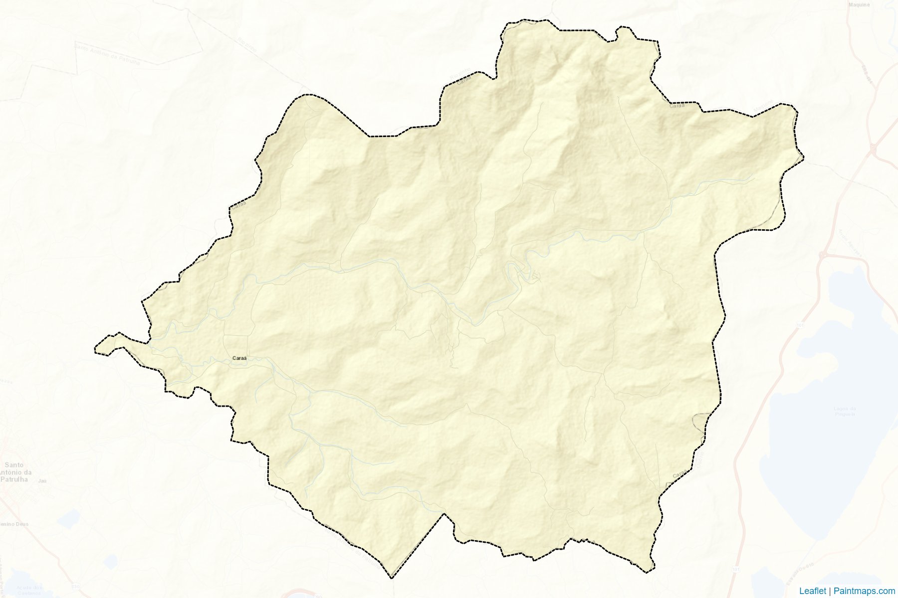 Muestras de recorte de mapas Caraa (Rio Grande Do Sul)-2