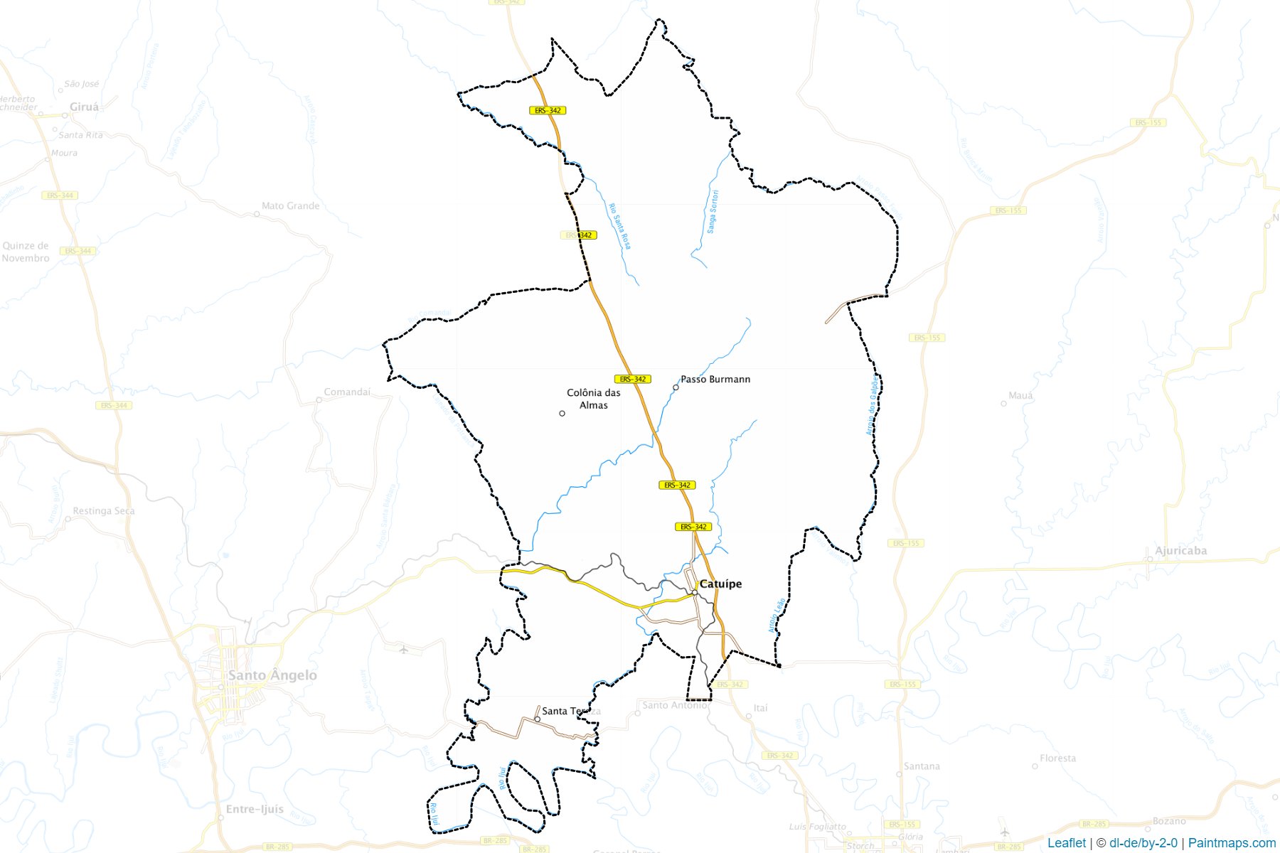 Catuipe (Rio Grande Do Sul) Map Cropping Samples-1