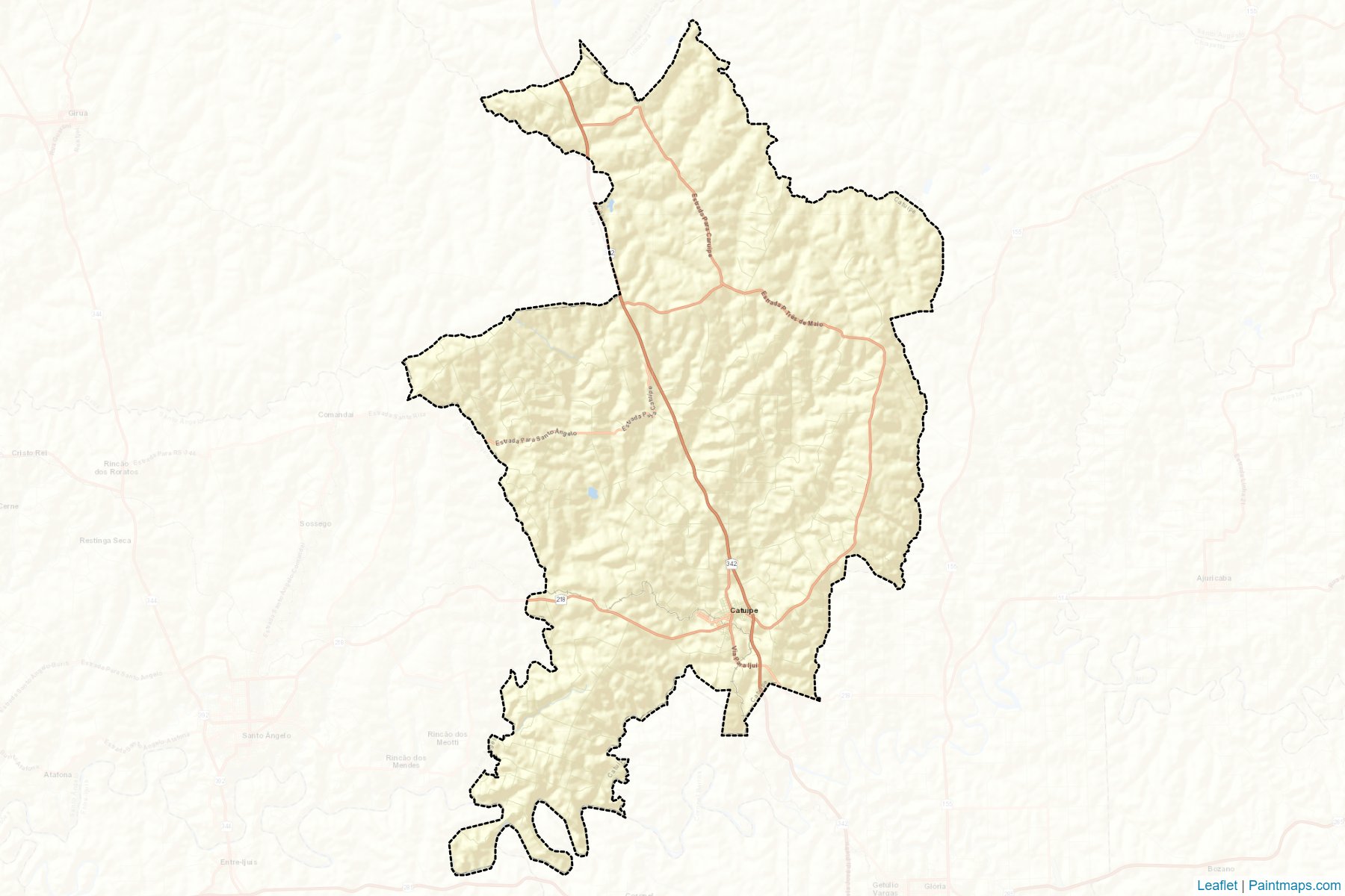 Catuipe (Rio Grande Do Sul) Map Cropping Samples-2