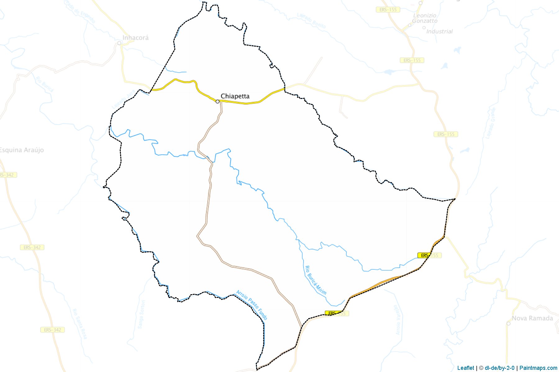 Muestras de recorte de mapas Chiapetta (Rio Grande Do Sul)-1