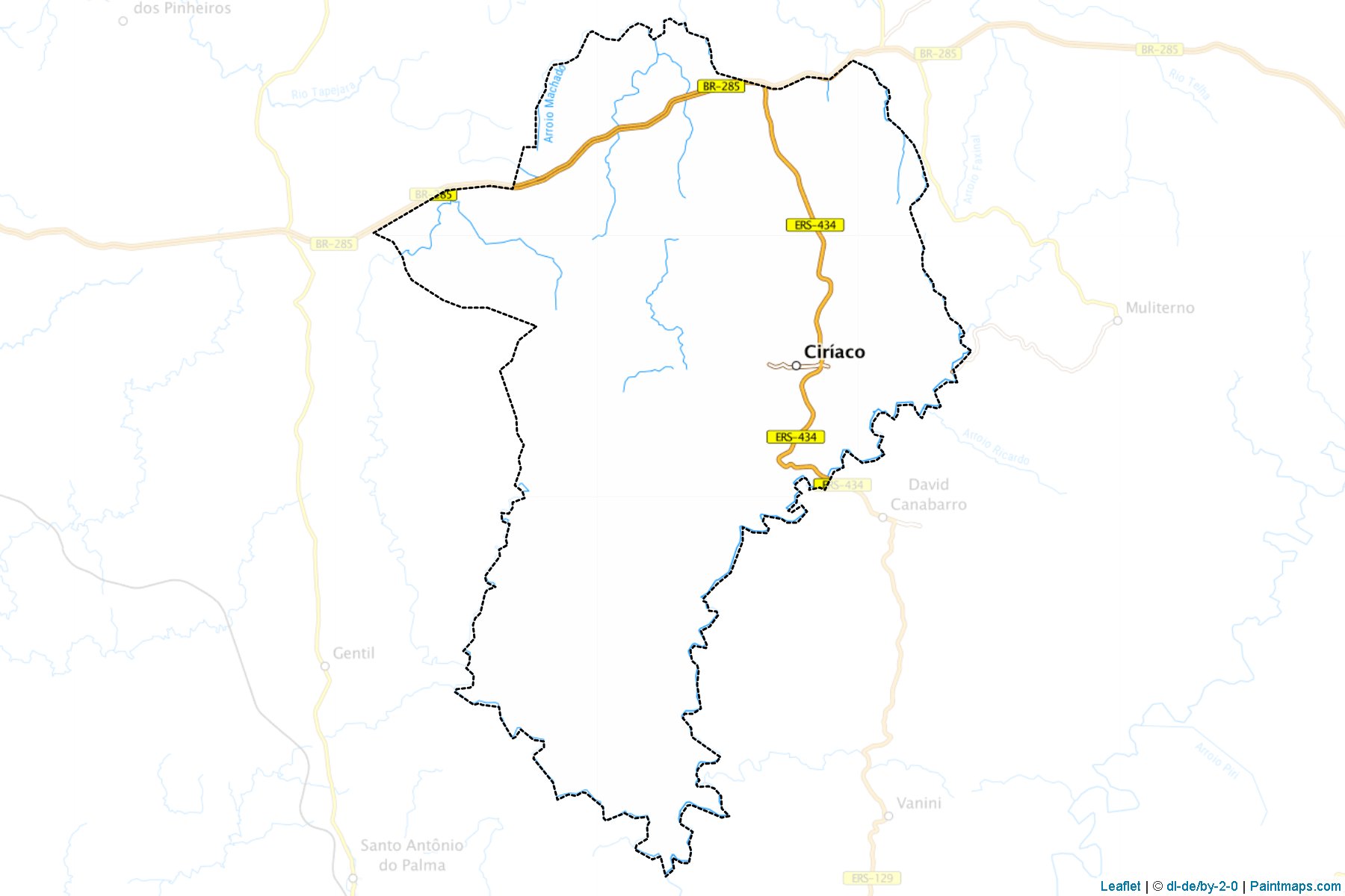 Ciriaco (Rio Grande Do Sul) Map Cropping Samples-1