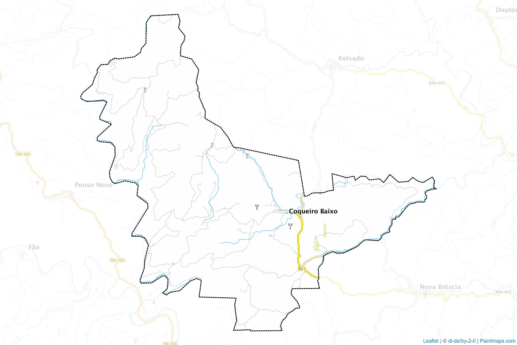 Muestras de recorte de mapas Coqueiro Baixo (Rio Grande Do Sul)-1