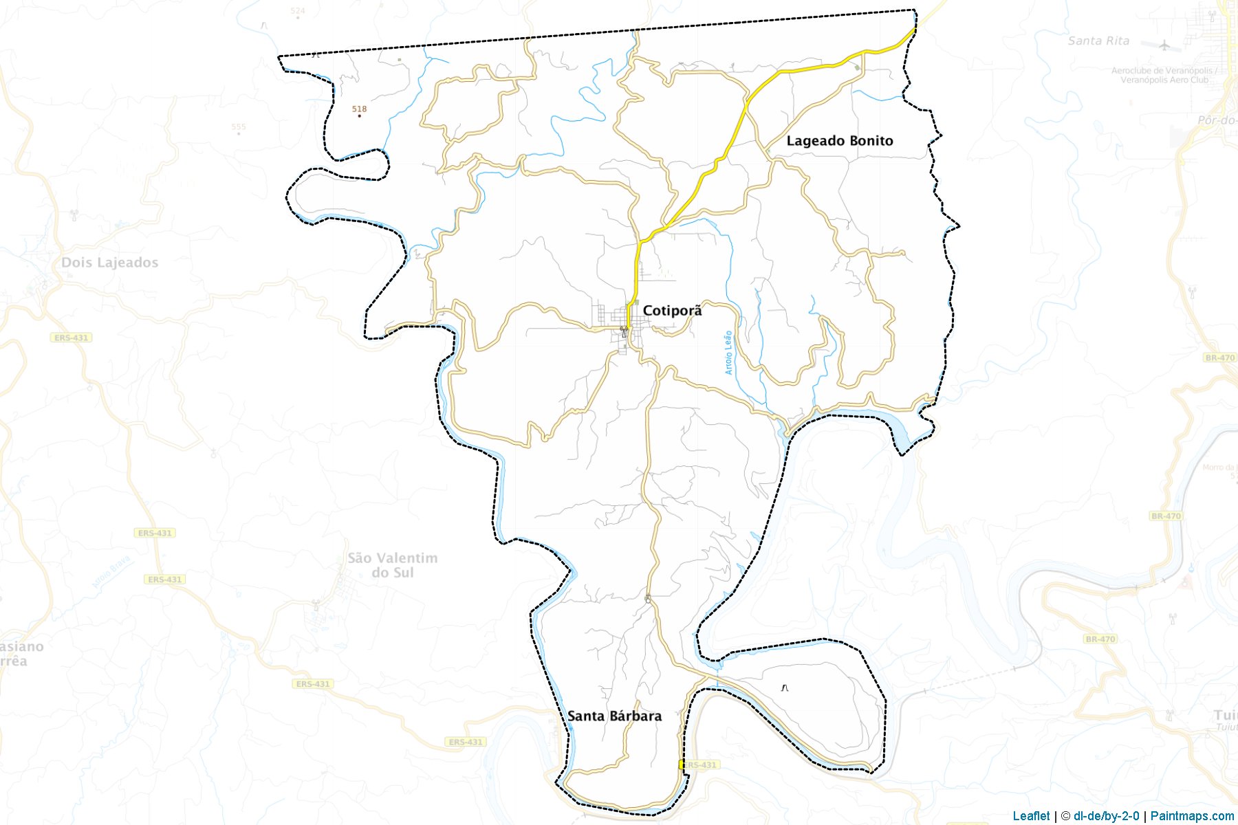 Cotipora (Rio Grande Do Sul) Map Cropping Samples-1