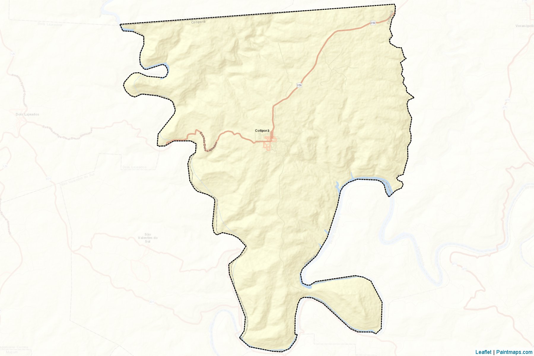 Cotipora (Rio Grande Do Sul) Map Cropping Samples-2