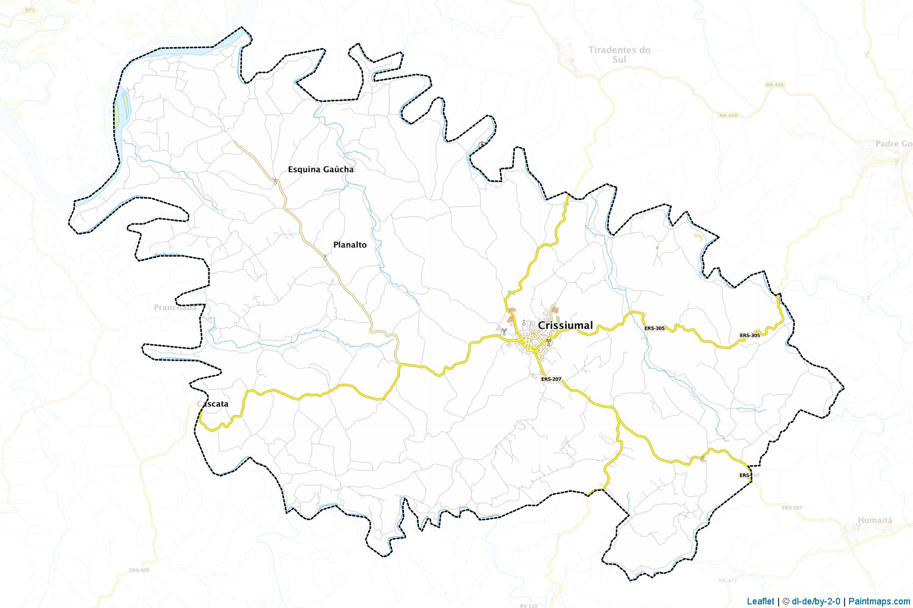 Muestras de recorte de mapas Crissiumal (Rio Grande Do Sul)-1