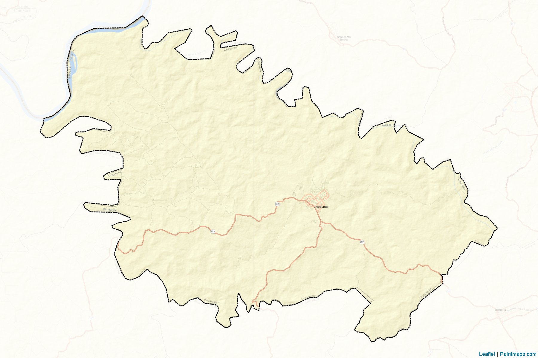 Muestras de recorte de mapas Crissiumal (Rio Grande Do Sul)-2