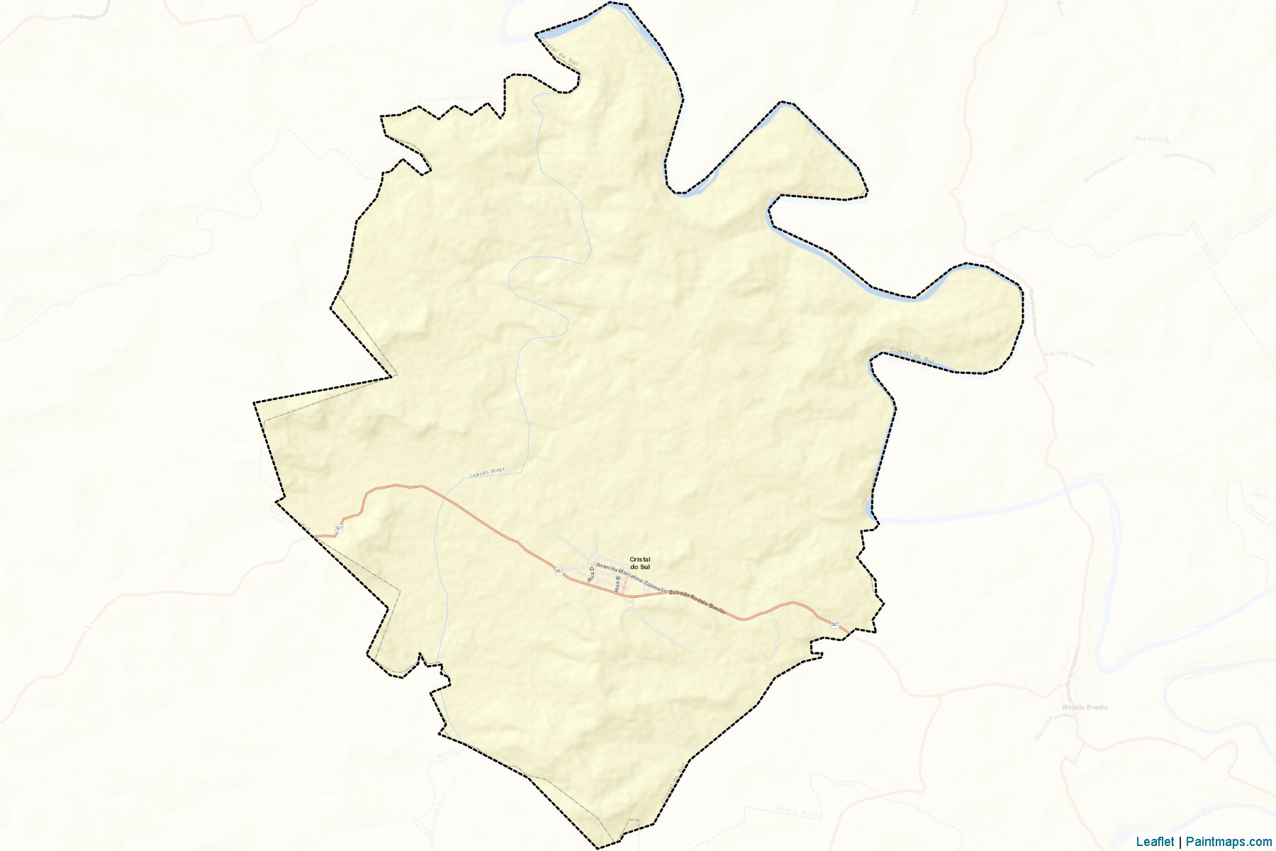 Muestras de recorte de mapas Cristal do Sul (Rio Grande Do Sul)-2