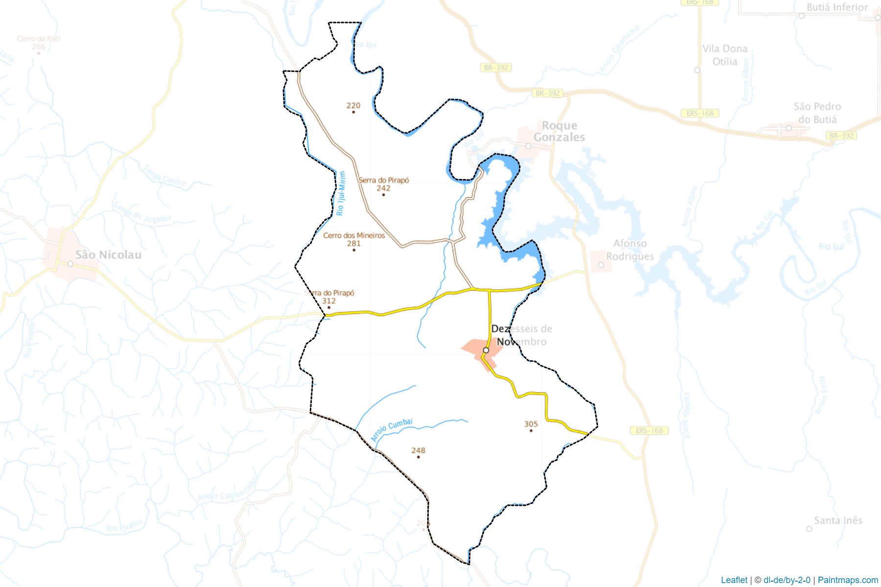 Dezesseis de Novembro (Rio Grande Do Sul) Map Cropping Samples-1