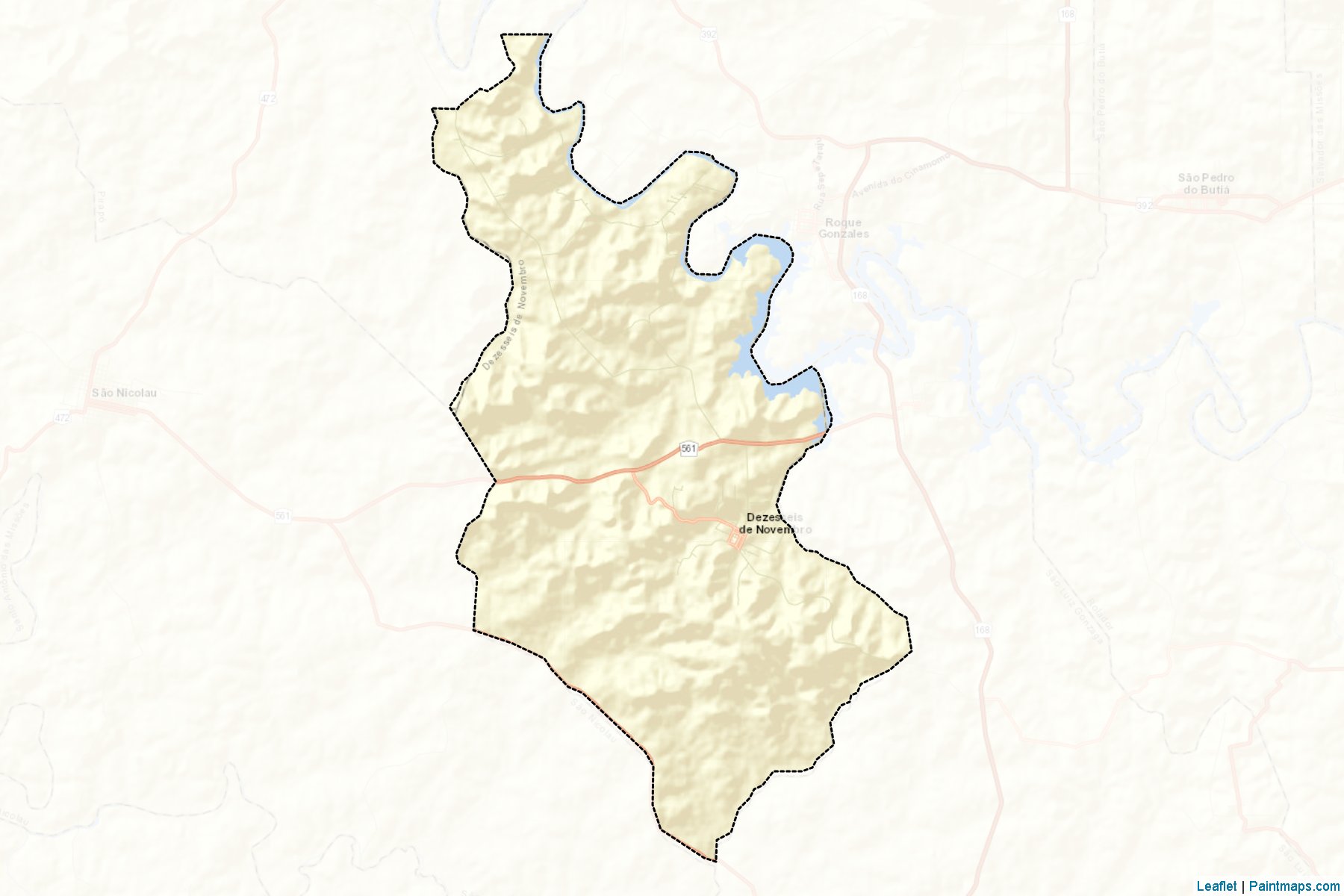 Dezesseis de Novembro (Rio Grande Do Sul) Map Cropping Samples-2