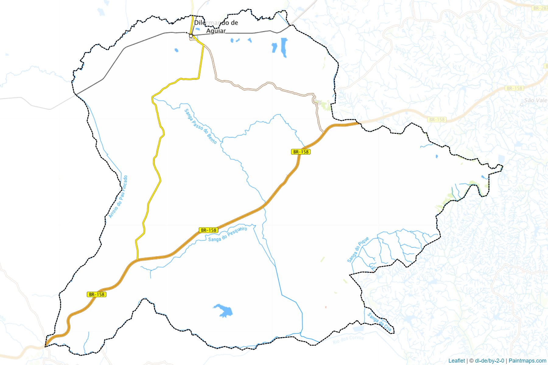 Dilermando de Aguiar (Rio Grande do Sul) Haritası Örnekleri-1