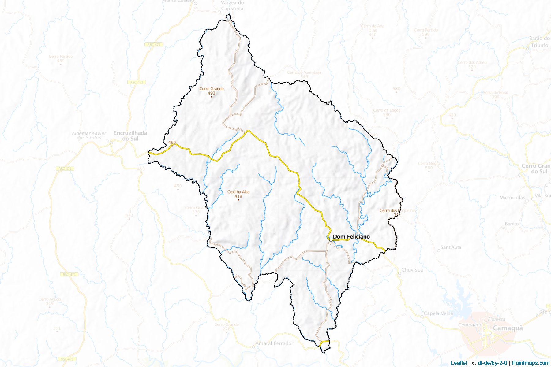 Muestras de recorte de mapas Dom Feliciano (Rio Grande Do Sul)-1