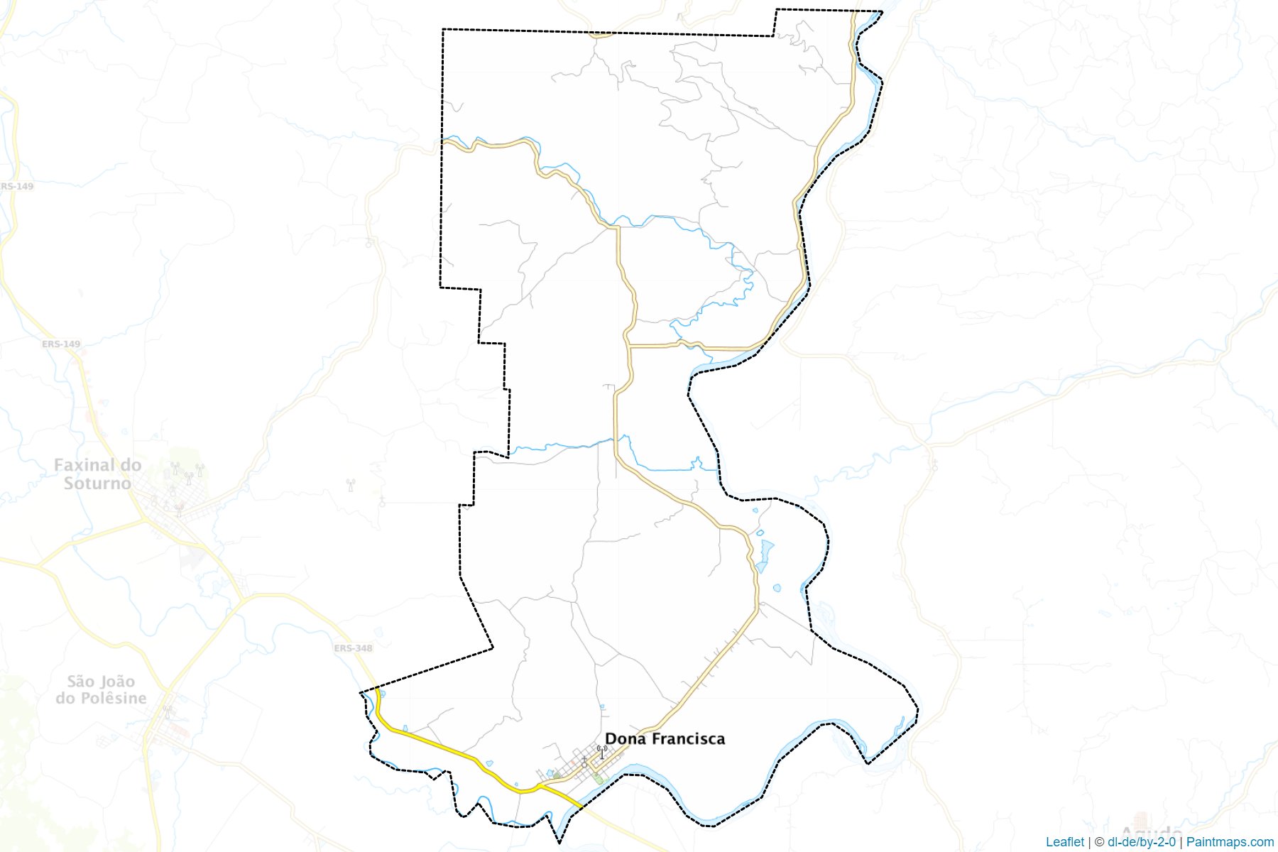 Dona Francisca (Rio Grande Do Sul) Map Cropping Samples-1