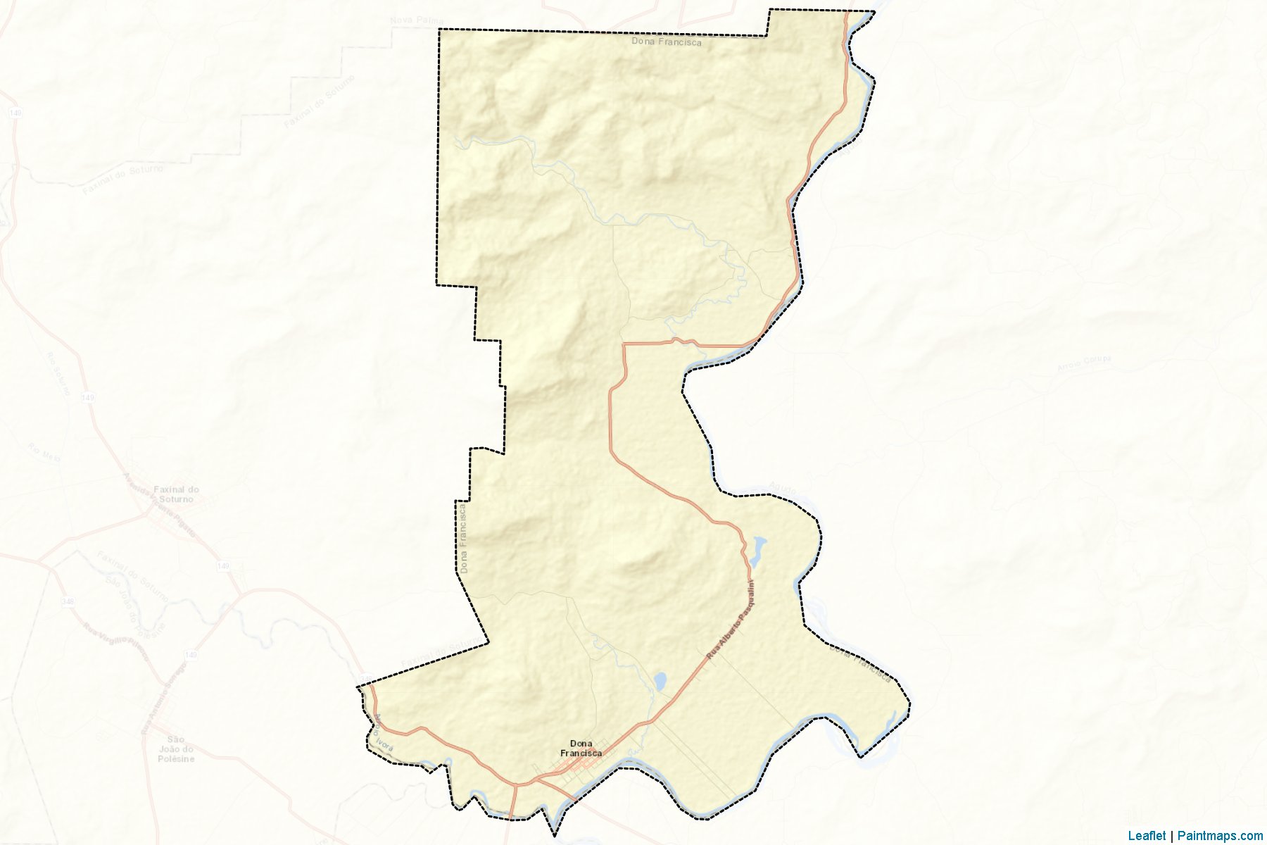 Muestras de recorte de mapas Dona Francisca (Rio Grande Do Sul)-2