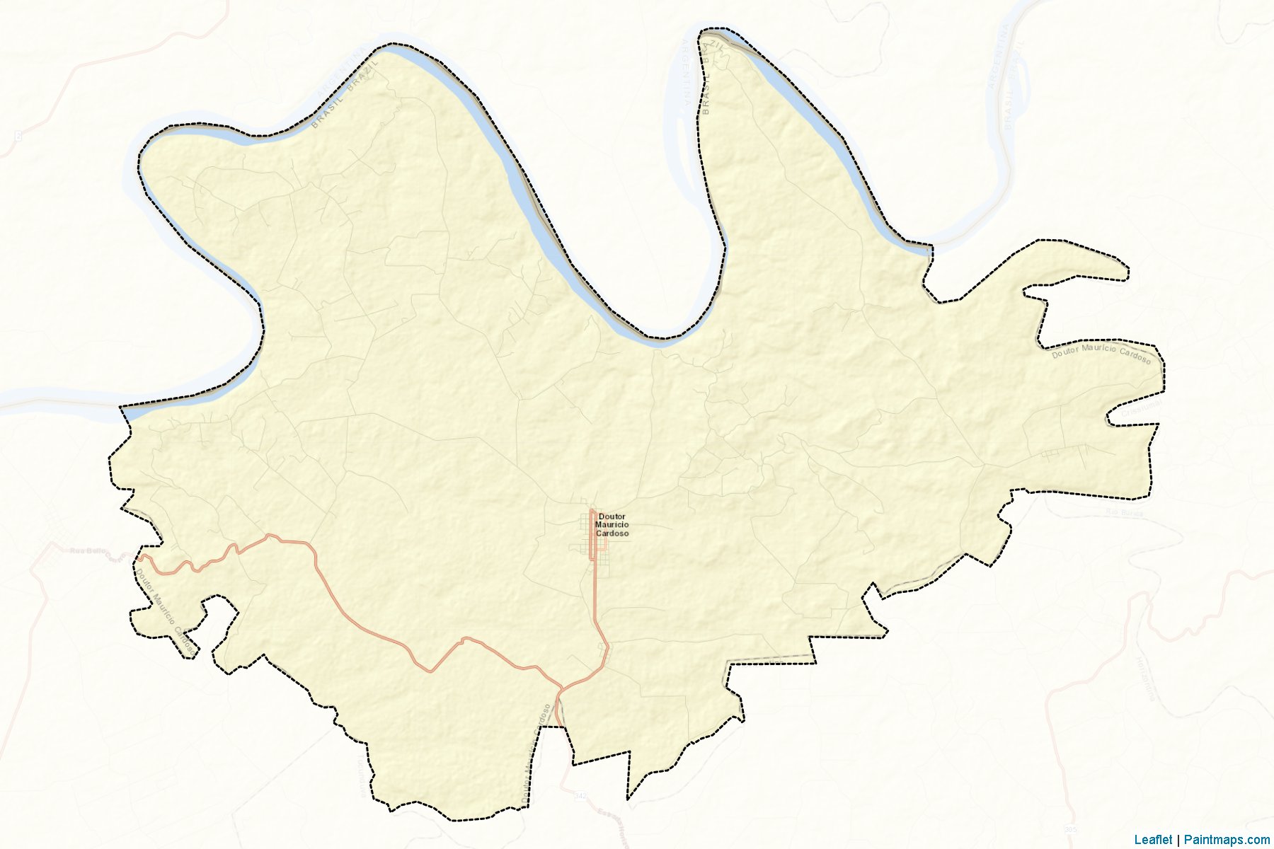 Muestras de recorte de mapas Doutor Mauricio Cardoso (Rio Grande Do Sul)-2