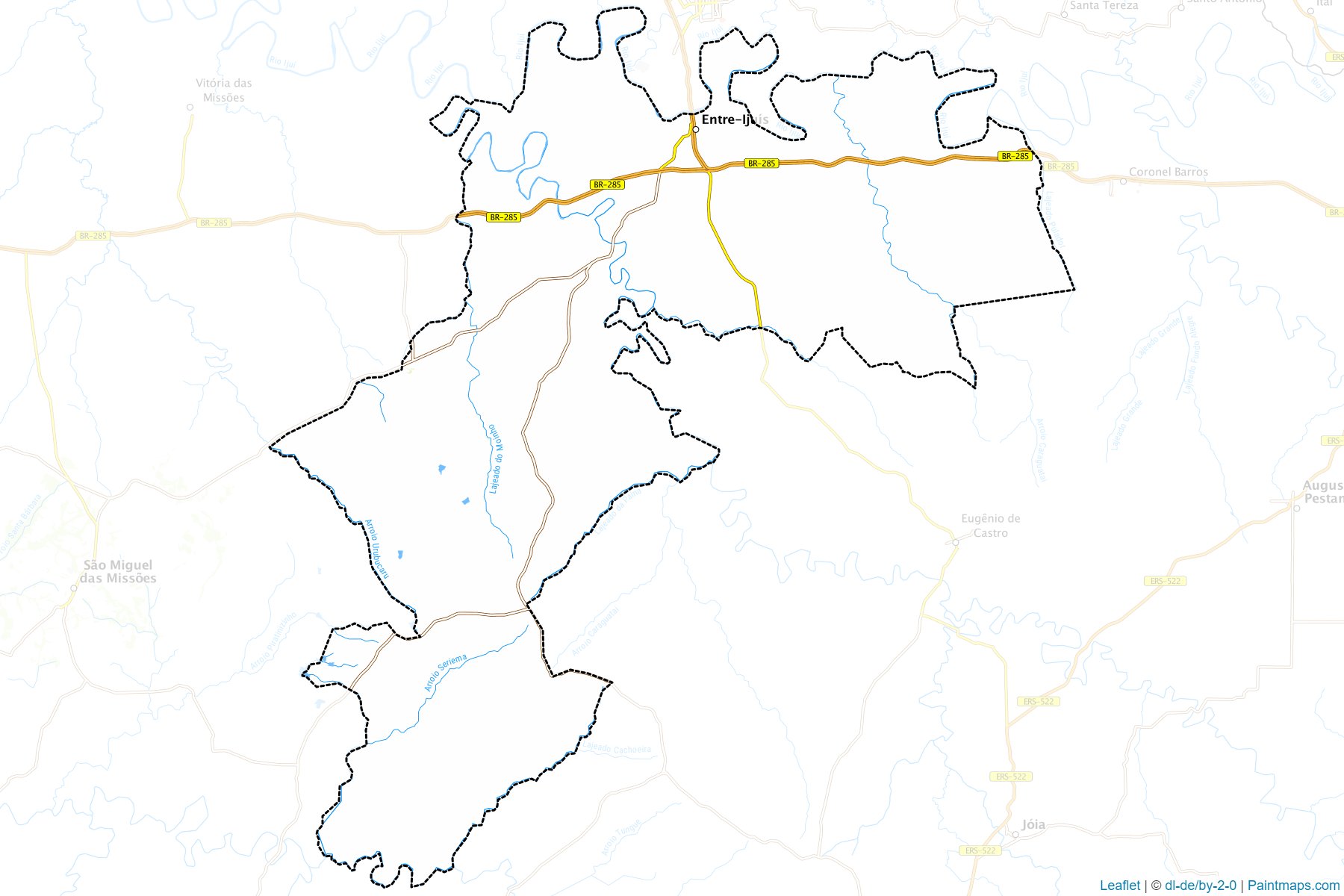 Entre-Ijuis (Rio Grande do Sul) Haritası Örnekleri-1