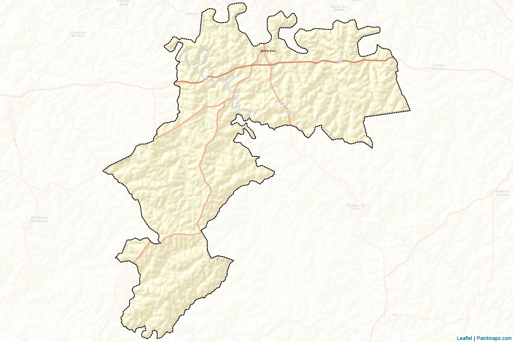 Entre-Ijuis (Rio Grande Do Sul) Map Cropping Samples-2