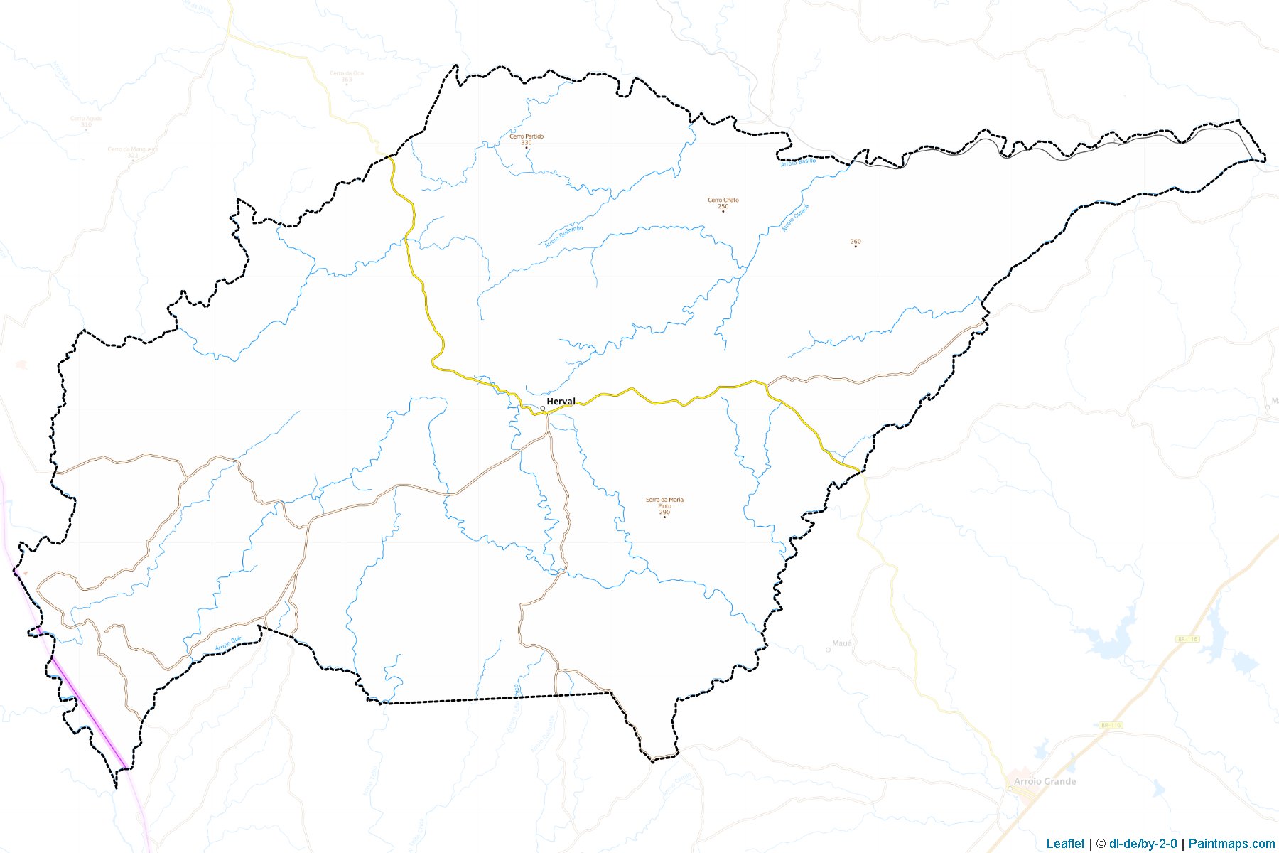 Herval (Rio Grande Do Sul) Map Cropping Samples-1