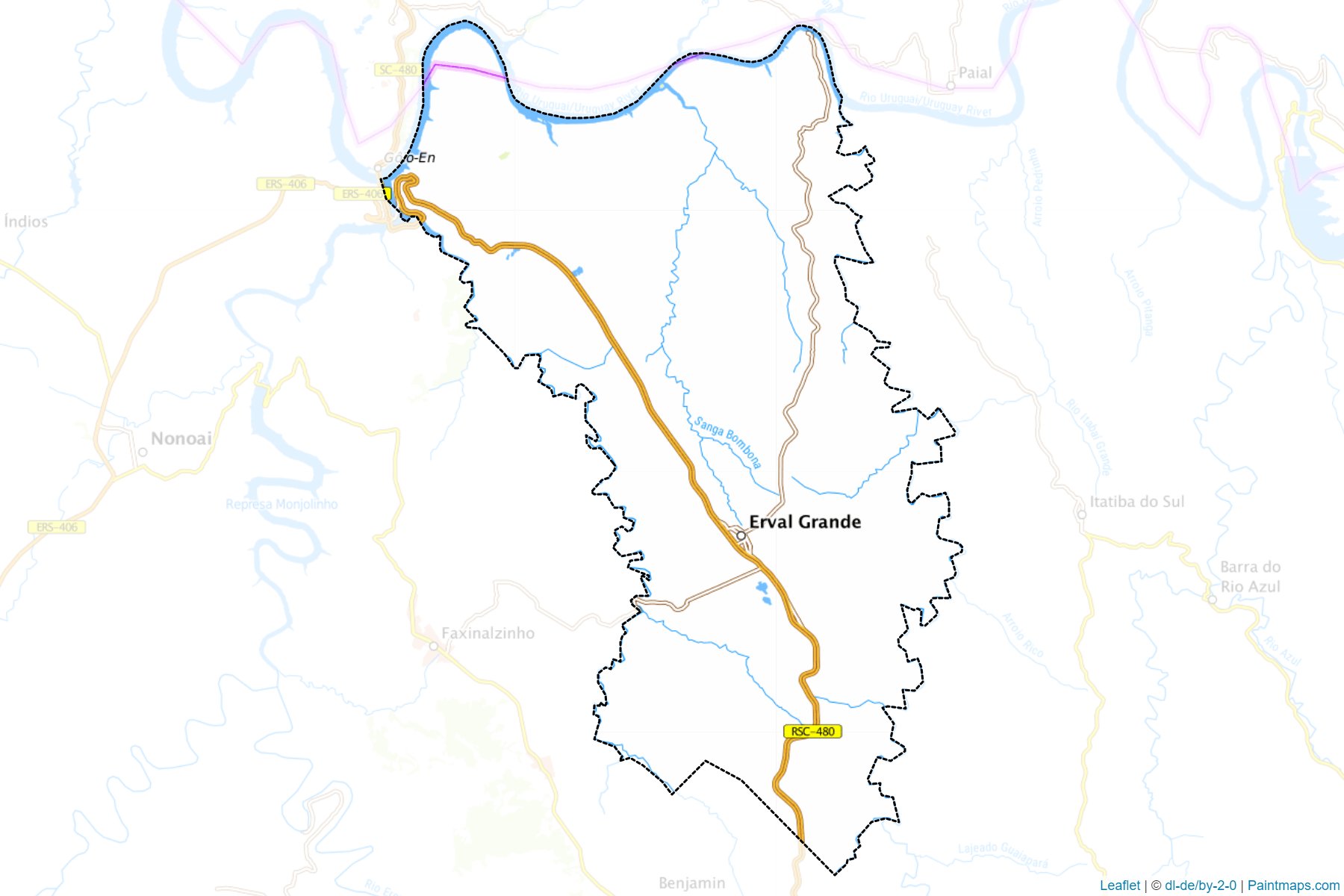 Erval Grande (Rio Grande Do Sul) Map Cropping Samples-1